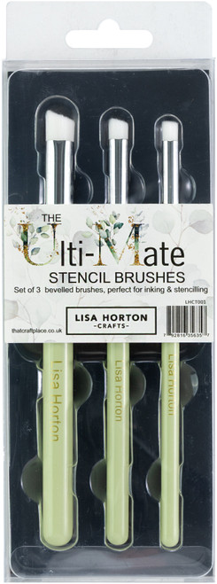 Lisa Horton Crafts Stencil Brushes-3/Pkg - 5A002CTY-1GGB7 - 792816356357