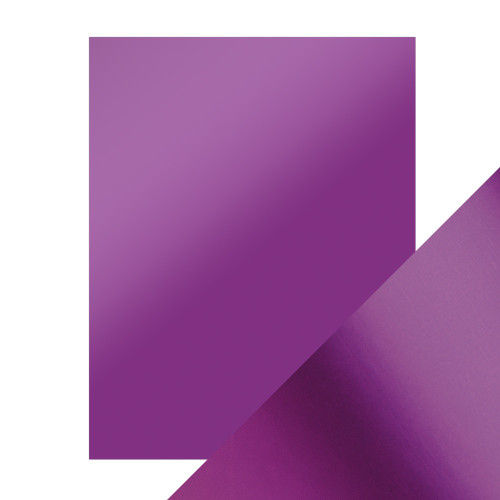 3 Pack - Craft Perfect Satin Mirror Cardstock 8.5"X11" 5/Pkg-Satin -Purple Mist - MIRRORS-9485E