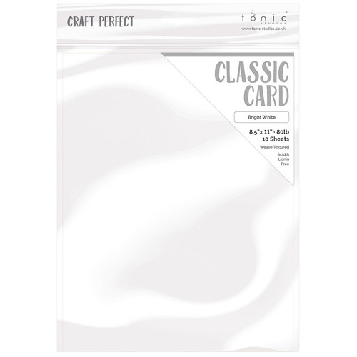 3 Pack - Craft Perfect Weave Textured Classic Card 8.5"X11" 10/Pkg-Bright White - CARD 8-9616E - 818569026160