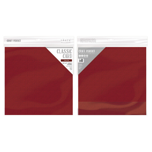 3 Pack - Craft Perfect Weave Texture 80lb Cardstock 12"X12" 5/Pkg-Cherry Red - CARD 12-9197