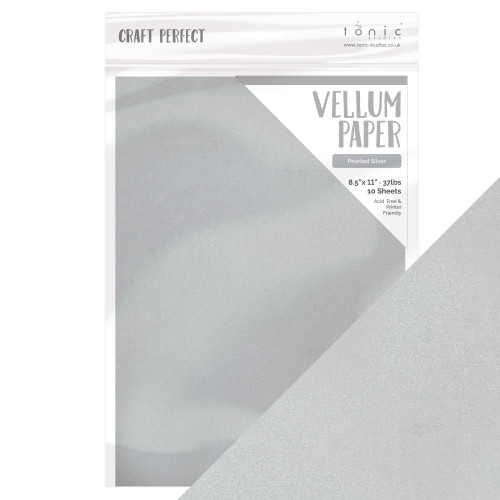 2 Pack - Craft Perfect Vellum Paper 8.5"X11" 10/Pkg-Pearled Silver - 9937E
