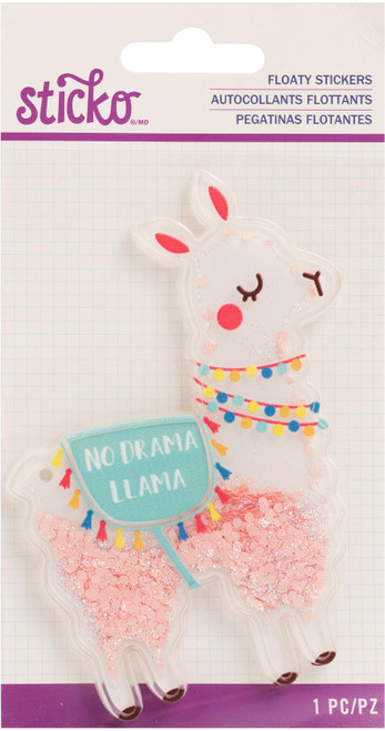 2 Pack - Sticko Floaty Sticker-Drama Llama - 52-4FS-5318 - 015586939934