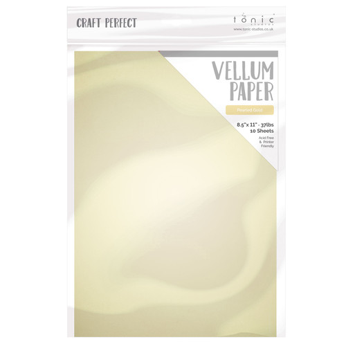 2 Pack - Craft Perfect Vellum Paper 8.5"X11" 10/Pkg-Pearled Gold - 9938E - 818569029383