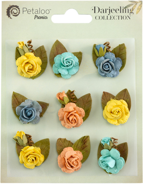 3 Pack Little Birdie Handmade Mini Rose Flowers 9/Pkg-Sun And Sky LBMINIRS-98231 - 726465506030