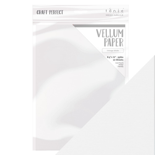3 Pack - Craft Perfect Vellum Paper 8.5"X11" 10/Pkg-Vintage White - 9935E
