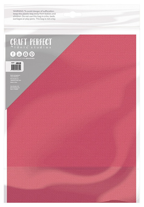 3 Pack - Craft Perfect Weave Textured Classic Card 8.5"X11" 10/Pkg-Fuchsia Pink - CARD 8-9662