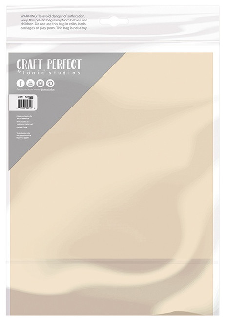 3 Pack - Craft Perfect Weave Textured Classic Card 8.5"X11" 10/Pkg-Cream - CARD 8-9614