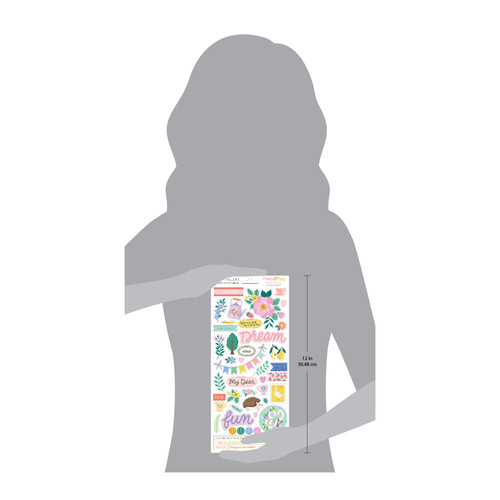 3 Pack - Bo Bunny Charmed Chronicles Cardstock Stickers 6"X12"-109 Pieces - A500263D-G18X6 3 Pack - Bo Bunny Charmed Chronicles Cardstock Stickers 6"X12"-109 Pieces - A500263D-G18X6