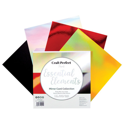 2 Pack - Craft Perfect Mirror Cardstock 6"X6" 24/Pkg-Essential Elements - 9411E