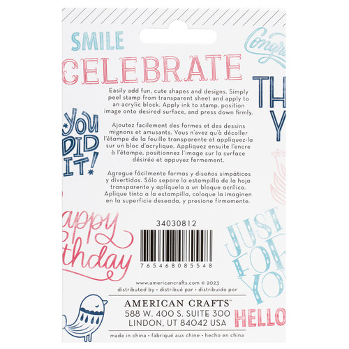 3 Pack - Pink Paislee Joyful Notes Clear Stamps-10/Pkg - 34030812 3 Pack - Pink Paislee Joyful Notes Clear Stamps-10/Pkg - 34030812