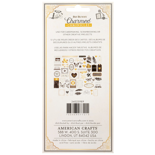 3 Pack - Bo Bunny Charmed Chronicles Ephemera-Icons - A5002638-G18X3 3 Pack - Bo Bunny Charmed Chronicles Ephemera-Icons - A5002638-G18X3