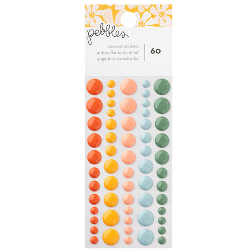 3 Pack - Pebbles Sunny Bloom Enamel Dots-60 Pieces - 34030126 - 765468073811