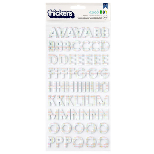 3 Pack - Pebbles Cool Boy Thickers Stickers 143/Pkg-Alpha - 34027640 - 765468073262