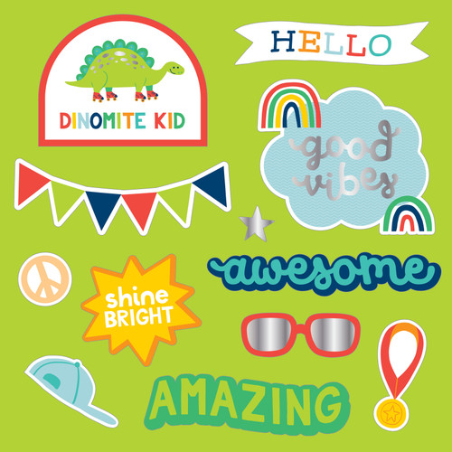 3 Pack - Pebbles Cool Boy Thickers Stickers 50/Pkg-Phrase, Silver Foil - 34027641 3 Pack - Pebbles Cool Boy Thickers Stickers 50/Pkg-Phrase, Silver Foil - 34027641