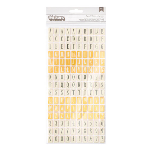 3 Pack - Crate Paper Moonlight Magic Thickers Stickers 300/Pkg-Inspired - Alpha - Gold Foil - CPMM2036 - 765468044972