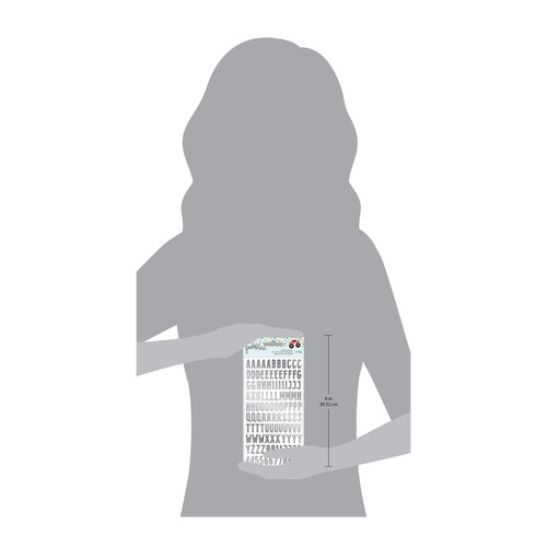 3 Pack - Pebbles Cool Boy Puffy Stickers-Alpha, Silver Foil - 34027638 3 Pack - Pebbles Cool Boy Puffy Stickers-Alpha, Silver Foil - 34027638