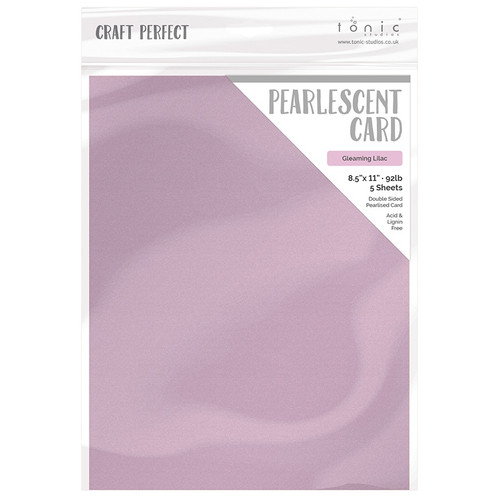 3 Pack - Craft Perfect Pearlescent Cardstock 8.5"X11" 5/Pkg-Gleaming Lilac - PEARL-9534 - 818569025347