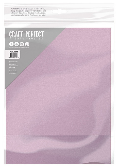 3 Pack - Craft Perfect Pearlescent Cardstock 8.5"X11" 5/Pkg-Gleaming Lilac - PEARL-9534
