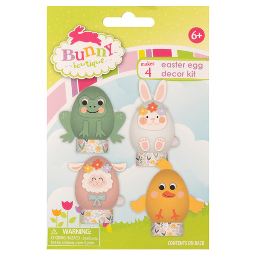 3 Pack - Colorbok Bunny Boutique Egg Decorating Kit-Animals, Makes 4 - 34027607 - 765468084435