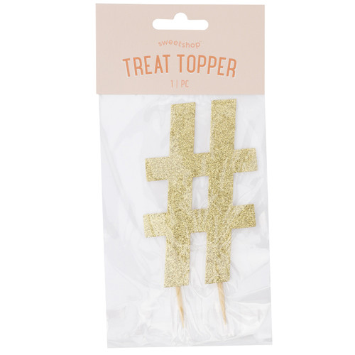 6 Pack - Sweetshop Cake Topper-Hashtag - 34017316 - 718813183260