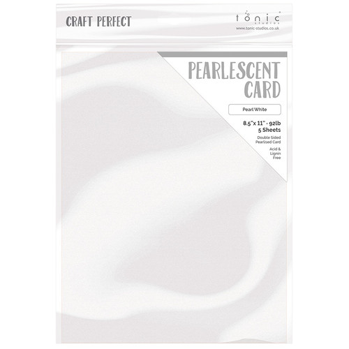 3 Pack - Craft Perfect Pearlescent Cardstock 8.5"X11" 5/Pkg-Pearl White - PEARL-9527 - 818569025279
