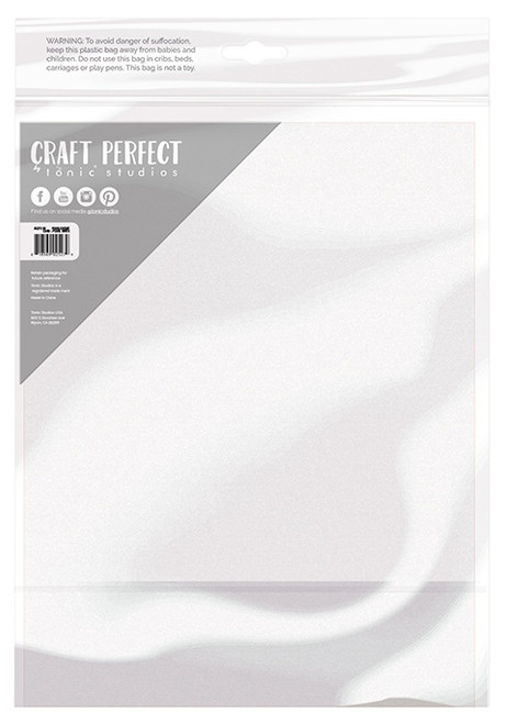 3 Pack - Craft Perfect Pearlescent Cardstock 8.5"X11" 5/Pkg-Pearl White - PEARL-9527