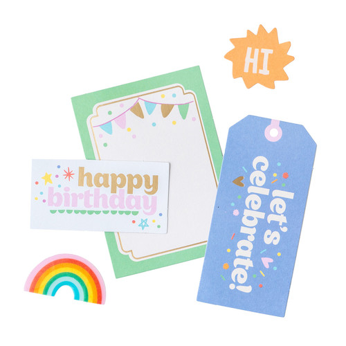 3 Pack - Pebbles All The Cake Ephemera Cardstock Die-Cuts 59/Pkg-Icons W/Gold Foil - PB022073