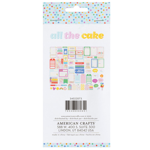 3 Pack - Pebbles All The Cake Ephemera Cardstock Die-Cuts 59/Pkg-Icons W/Gold Foil - PB022073 3 Pack - Pebbles All The Cake Ephemera Cardstock Die-Cuts 59/Pkg-Icons W/Gold Foil - PB022073