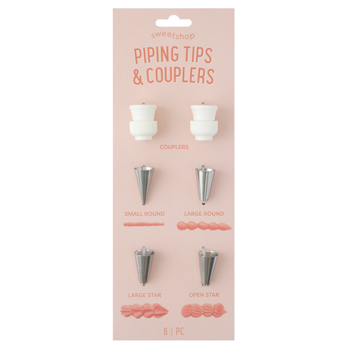 3 Pack - Sweetshop Piping Tips And Couplers 6/Pkg- - 34017218 - 718813182287