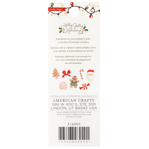 Crate Paper Holly Jolly Enamel Dots-60/Pkg - 5A002792-1G9J5 Crate Paper Holly Jolly Enamel Dots-60/Pkg - 5A002792-1G9J5