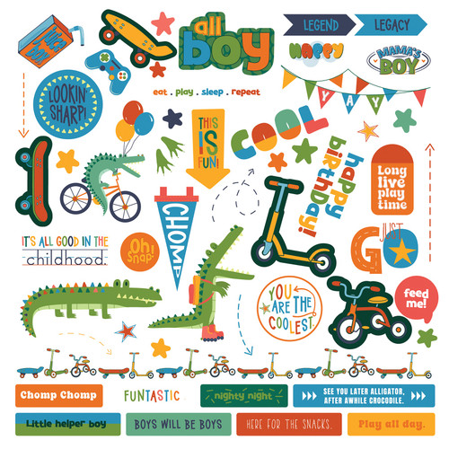 Later Gator Stickers 12"X12"-Elements 5A002FH1-1GGVV - 709388347362