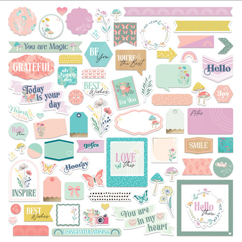 Wildflower Dreams Stickers 12"X12"-Elements - 5A002FGJ-1GGWD - 709388347249