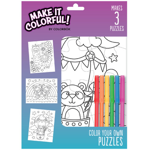 3 Pack - Colorbok Make It Colorful! Color Your Own Puzzles 3/Pkg-Critters - 34027536 - 765468072852