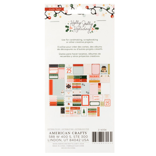 Crate Paper Holly Jolly Ephemera-Journaling - 5A002796-1G9JB Crate Paper Holly Jolly Ephemera-Journaling - 5A002796-1G9JB