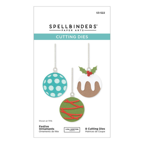 Spellbinders Etched Dies By Lisa Horton-Festive Ornament - 5A002FDW-1GGSK - 810146547365