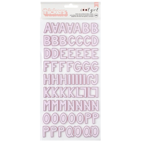 Pebbles Cool Girl Thickers Stickers 139/Pkg-Alpha - 34027666 - 765468073521