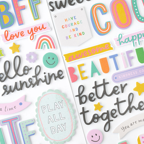 Pebbles Cool Girl Thickers Stickers 107/Pkg-Phrase - 34027667 Pebbles Cool Girl Thickers Stickers 107/Pkg-Phrase - 34027667