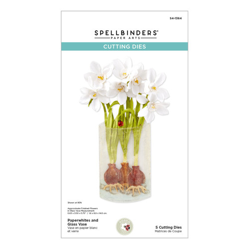 Spellbinders Etched Dies By Susan Tierney-Cockburn-Paperwhites and Glass Vase - 5A002FD0-1GGSN - 810146546733