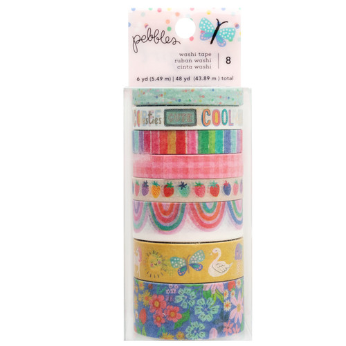 Pebbles Cool Girl Washi Tape 8/Pkg-Gold Foil - 34027668 - 765468073545