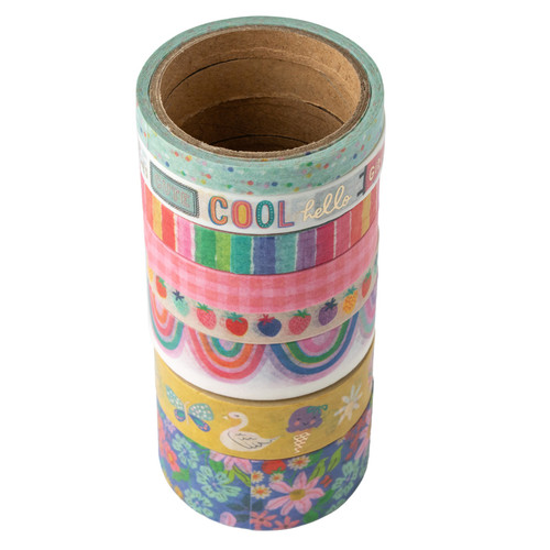 Pebbles Cool Girl Washi Tape 8/Pkg-Gold Foil - 34027668