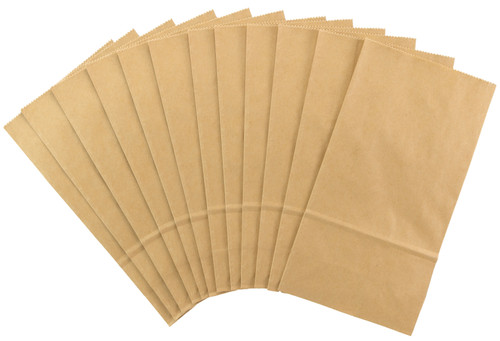 Colorbok Medium Paper Gift Bags 4.7"X8.9" 12/Pkg-Kraft - 5A00279Z-1G9L8
