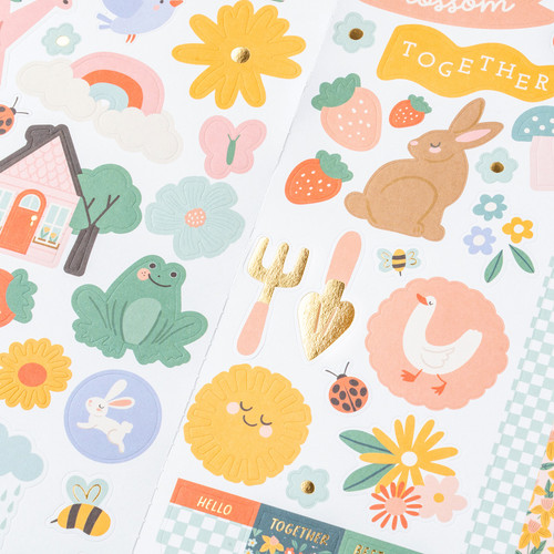 Pebbles Sunny Bloom Cardstock Stickers 6"X12" 77/Pkg-Icons, Gold Foil - 34030122 Pebbles Sunny Bloom Cardstock Stickers 6"X12" 77/Pkg-Icons, Gold Foil - 34030122