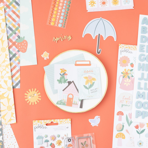 Pebbles Sunny Bloom Enamel Dots-60 Pieces - 34030126 Pebbles Sunny Bloom Enamel Dots-60 Pieces - 34030126