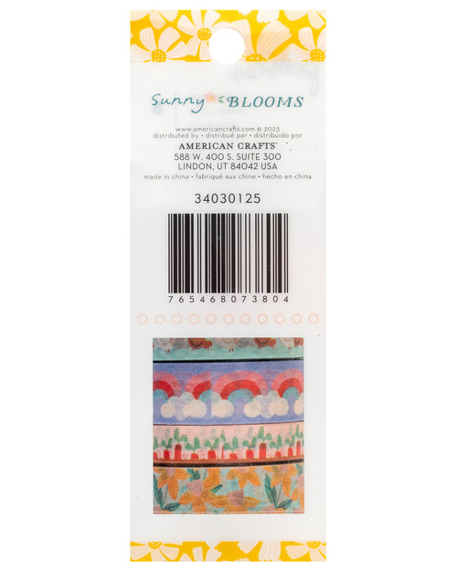 Pebbles Sunny Bloom Washi Tape-8/Pkg - 34030125 Pebbles Sunny Bloom Washi Tape-8/Pkg - 34030125