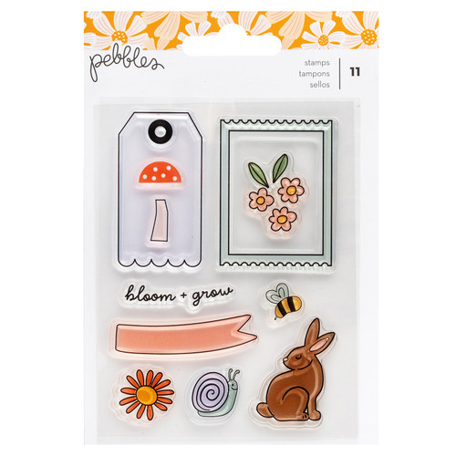 Pebbles Sunny Bloom Clear Stamps-11/Pkg - 34030129 - 765468073842