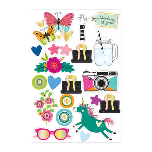 Vicki Boutin Bold And Bright Sticker Book-8 Sheets - A50026JN-G1921