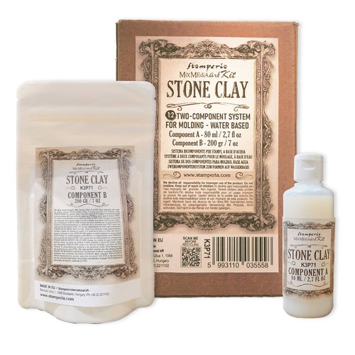 Stamperia Stone Clay Set-80ml + 200g - 5A0027N3-1G9ZJ - 5993110035558