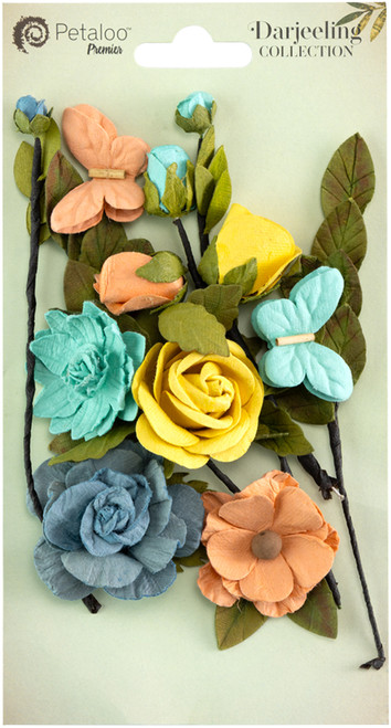 Little Birdie Handmade Sienna Flowers 13/Pkg-Sun And Sky LBSIENNA-98077 - 726465506382