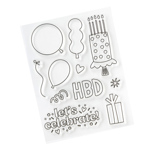 Pebbles All The Cake Mini Stamp Set-11/Pkg - PB022071