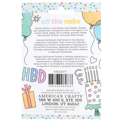 Pebbles All The Cake Mini Stamp Set-11/Pkg - PB022071 Pebbles All The Cake Mini Stamp Set-11/Pkg - PB022071